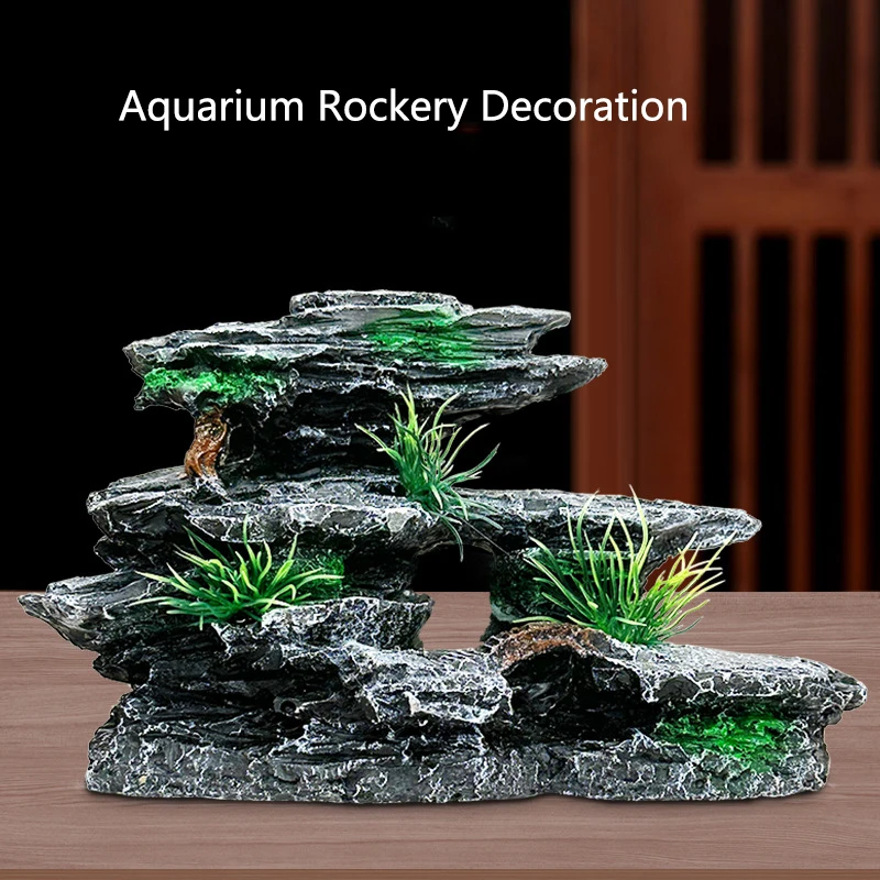 Pet Supplies Fish - Resin Aquarium Rockery Mountain Decoration Artificial