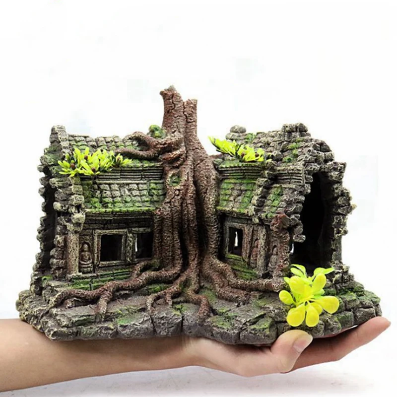 Resin Tree House Wooden Aquari - đánh giá và giá Pet Supplies Fish