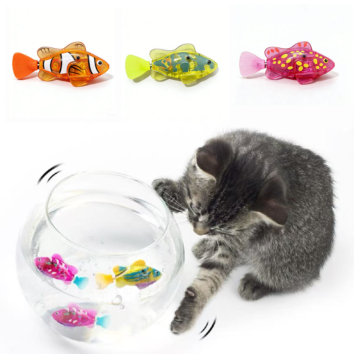 Pet Cat Toy LED Interactive Sw - đánh giá và giá Pet Supplies Fish